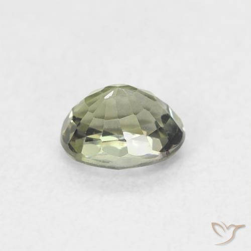 Zaffiro Verde chiaro naturale da 0.52 ct, Ovale, VVS