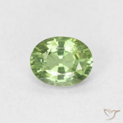 0.48ct Naturale Verde medio Zaffiro, Ovale, VVS