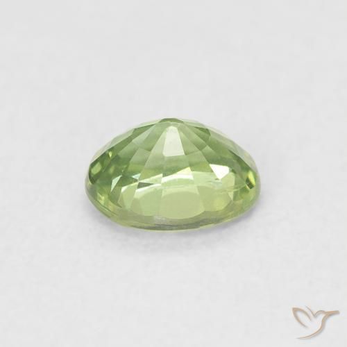 Zaffiro Verde medio naturale da 0.48 ct, Ovale, VVS