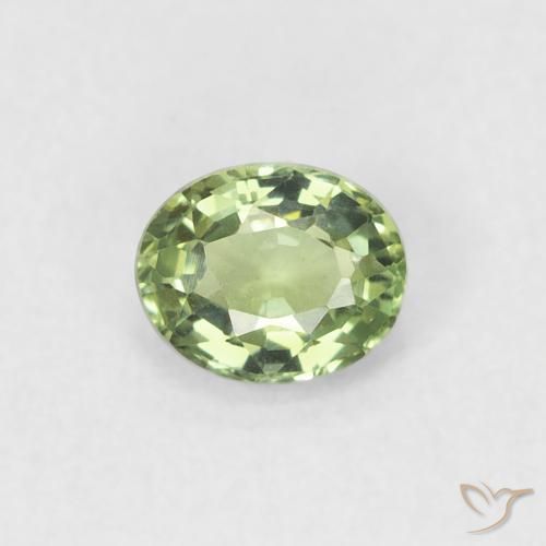 0.45ct Naturale Verde medio Zaffiro, Ovale, VVS