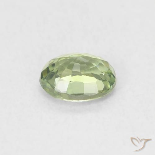 Zaffiro Verde medio naturale da 0.45 ct, Ovale, VVS