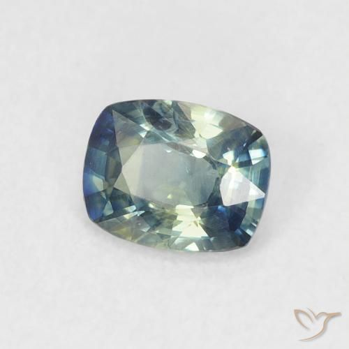 Zaffiro Teal-blu naturale da 0.59 ct, Cuscino, VVS-VS