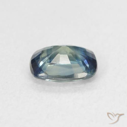 Zaffiro Teal-blu naturale da 0.59 ct, Cuscino, VVS-VS
