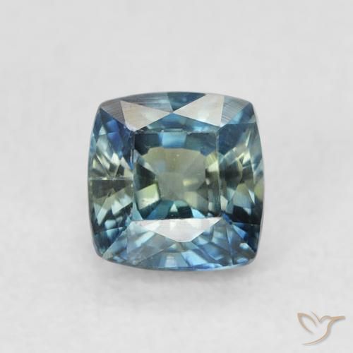 0.55ct Naturale Teal-blu Zaffiro, Cuscino, VVS-VS