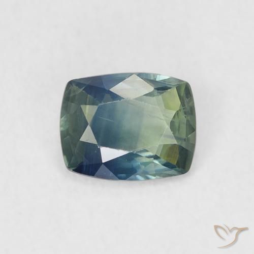 0.55ct Naturale Teal-blu Zaffiro, Cuscino, VS