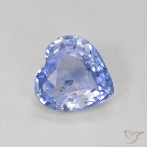 Zaffiro Blu pastello naturale da 0.60 ct, Cuore, VS-SI