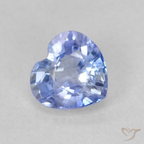 Zaffiro Blu pastello naturale da 0.76 ct, Cuore, VS