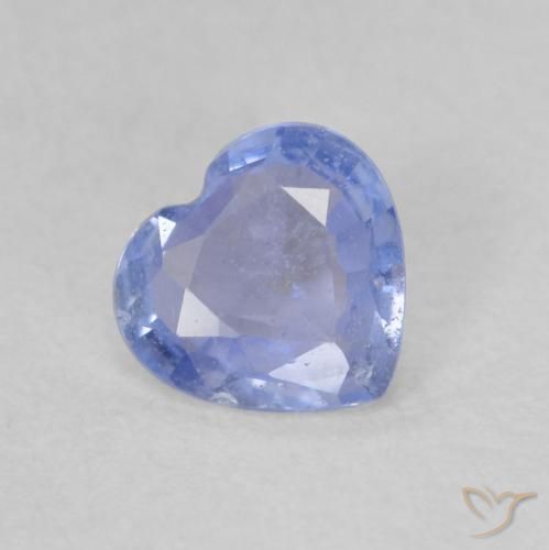 0.51ct Naturale Blu violaceo Zaffiro, Cuore, VS