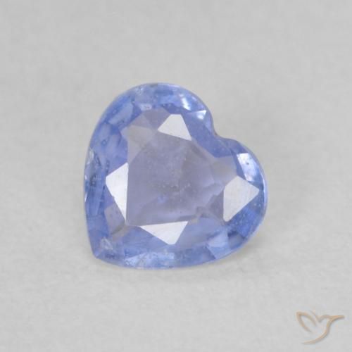 Zaffiro Blu violaceo naturale da 0.51 ct, Cuore, VS