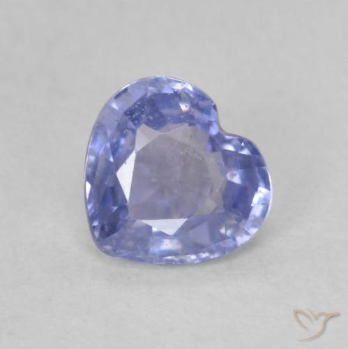 0.68ct Naturale Blu argenteo Zaffiro, Cuore, VS
