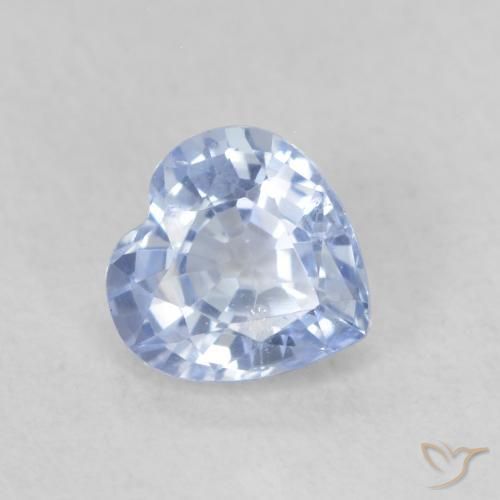 Zaffiro Blu pastello naturale da 0.58 ct, Cuore, VS