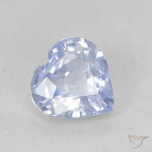 Zaffiro Blu pastello naturale da 0.67 ct, Cuore, VS