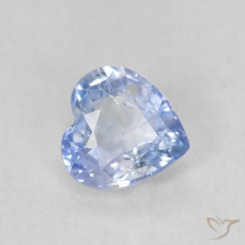 Zaffiro Blu pastello naturale da 0.57 ct, Cuore, VS