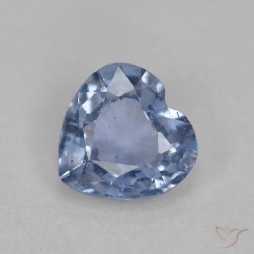 0.50ct Naturale Blu Zaffiro, Cuore, VS