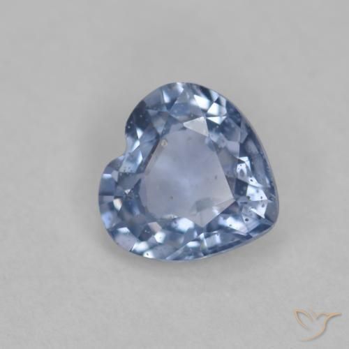 Zaffiro Blu naturale da 0.50 ct, Cuore, VS