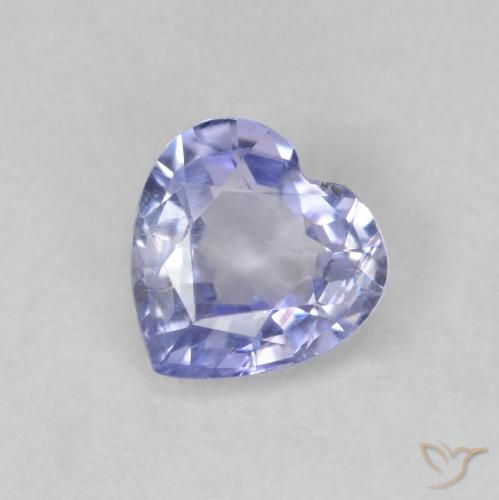 0.52ct Naturale Azzurro Zaffiro, Cuore, VS