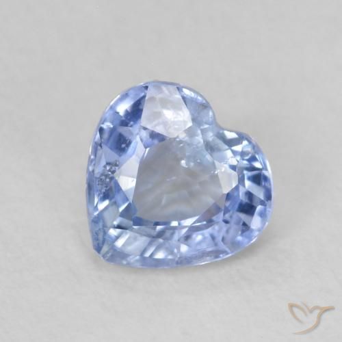 0.69ct Naturale Azzurro Zaffiro, Cuore, VS
