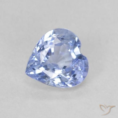 Zaffiro Blu pastello naturale da 0.61 ct, Cuore, VS