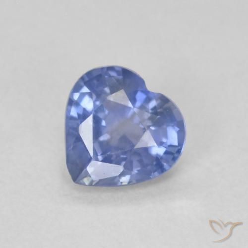 Zaffiro Blu pastello naturale da 0.59 ct, Cuore, VS