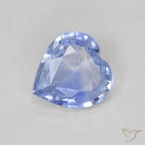 Zaffiro Blu pastello naturale da 0.54 ct, Cuore, VS