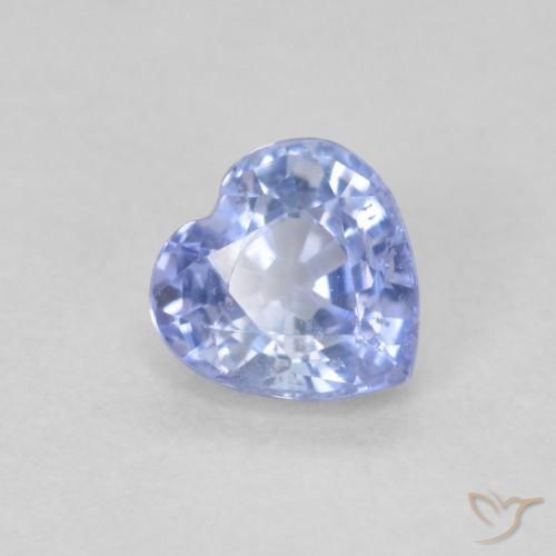 Zaffiro Blu pastello naturale da 0.56 ct, Cuore, VS