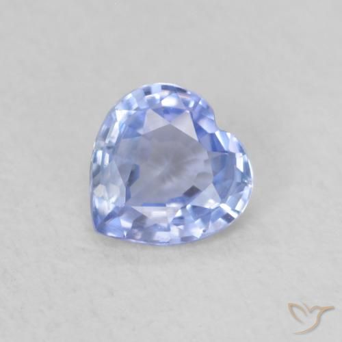 0.37ct Naturale Blu pastello Zaffiro, Cuore, VVS-VS