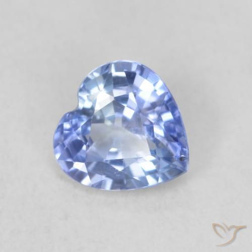 Zaffiro Blu pastello naturale da 0.56 ct, Cuore, VVS-VS