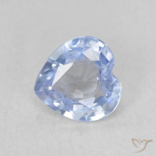 Zaffiro Azzurro naturale da 0.59 ct, Cuore, VVS-VS