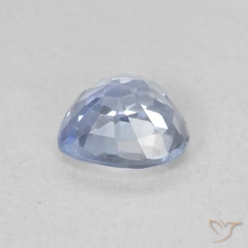 Zaffiro Bianco bluastro naturale da 0.56 ct, Cuore, VVS-VS