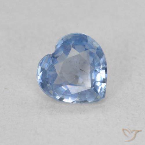 Zaffiro Azzurro naturale da 0.43 ct, Cuore, VVS-VS