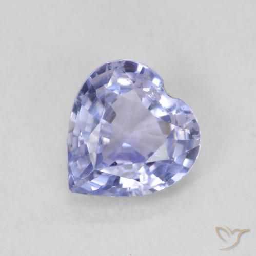 Zaffiro Bambina blu naturale da 0.63 ct, Cuore, VS