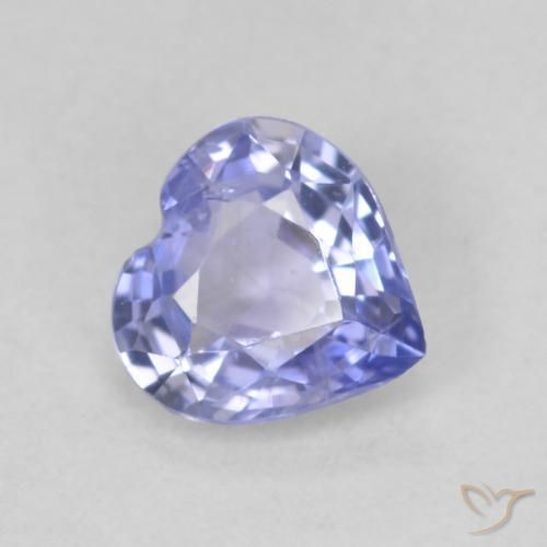 0.68ct Naturale Azzurro Zaffiro, Cuore, VS