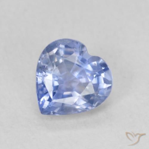 Zaffiro Blu pastello naturale da 0.68 ct, Cuore, VS