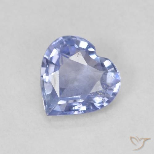 Zaffiro Blu pastello naturale da 0.57 ct, Cuore, VS
