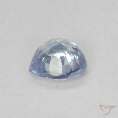 Zaffiro Bianco bluastro naturale da 0.49 ct, Cuore, VS