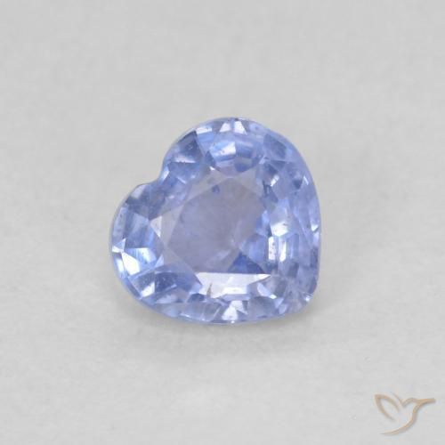 0.47ct Naturale Blu pastello Zaffiro, Cuore, VS