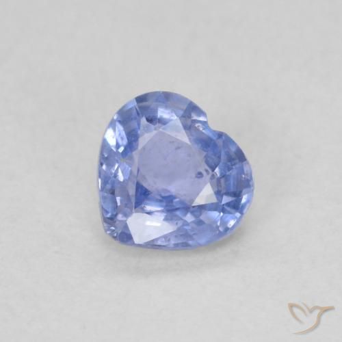 Zaffiro Blu pastello naturale da 0.47 ct, Cuore, VS