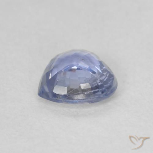 Zaffiro Blu violaceo chiaro naturale da 0.48 ct, Cuore, VS