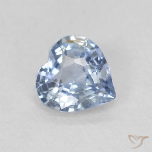 Zaffiro Azzurro cielo chiaro naturale da 0.48 ct, Cuore, VS