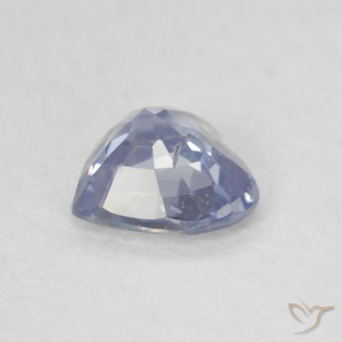 Zaffiro Viola blu chiaro naturale da 0.55 ct, Cuore, VS