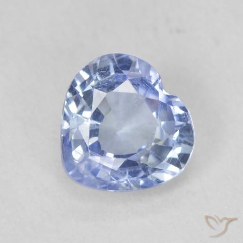 0.68ct Naturale Viola blu chiaro Zaffiro, Cuore, VS