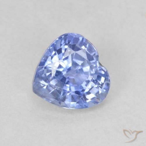 Zaffiro Blu pastello naturale da 0.64 ct, Cuore, VS