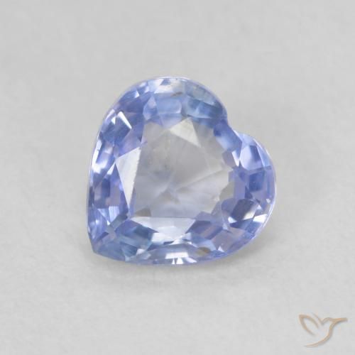 Zaffiro Blu violaceo naturale da 0.57 ct, Cuore, VS