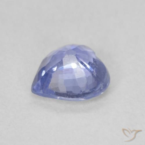 Zaffiro Blu violaceo chiaro naturale da 0.53 ct, Cuore, VS