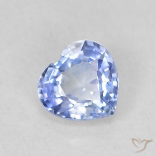 Zaffiro Azzurro naturale da 0.53 ct, Cuore, VVS-VS