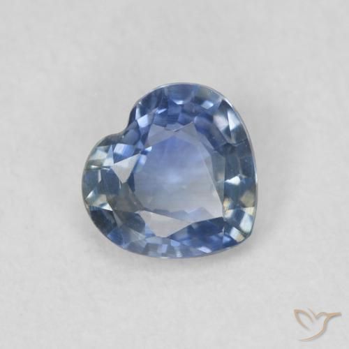 Zaffiro Blu naturale da 0.44 ct, Cuore, VVS-VS