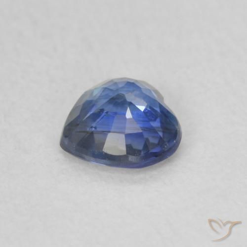 Zaffiro Blu naturale da 0.44 ct, Cuore, VVS-VS