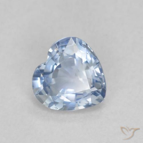 Zaffiro Azzurro naturale da 0.52 ct, Cuore, VVS-VS