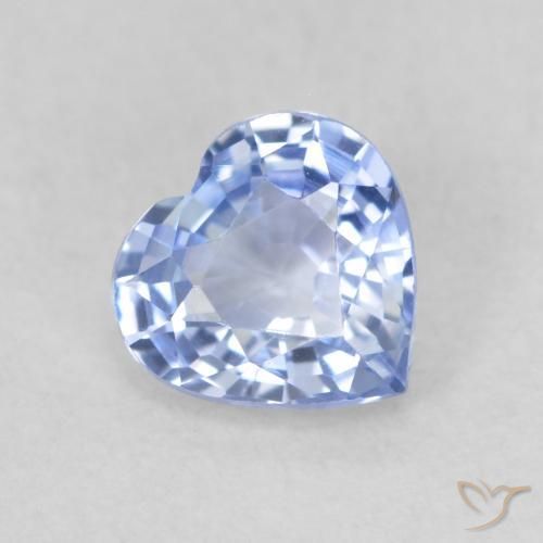 Zaffiro Azzurro naturale da 0.67 ct, Cuore, VVS-VS