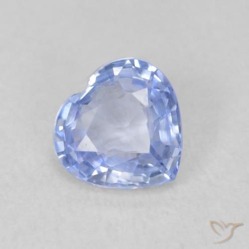 Zaffiro Blu pastello naturale da 0.61 ct, Cuore, VVS-VS